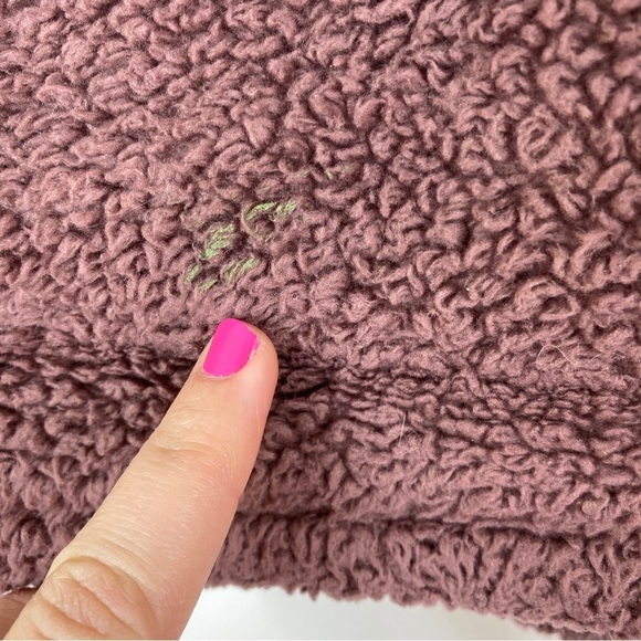 3/$30 PINK Victoria's Secret | Plum Fleece Sherpa Hooded Pullover Sweatshirt - Picture 3 of 10